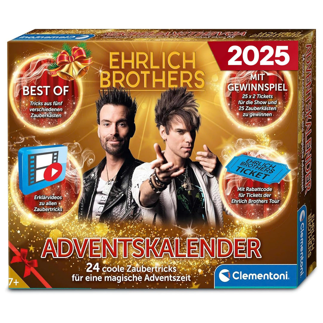 Ehrlich Brothers Adventskalender 2024 - Weihnachtskalender der Magie mit 24 Zaubertricks für Kinder
