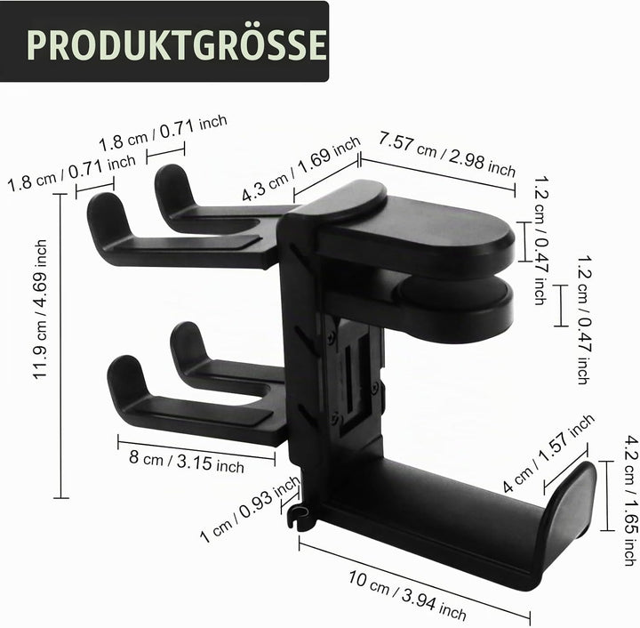 Headset Und Controller Halterung, Controller Halter With Griffhalter Kabelhalte 360° Drehbarer Gamin