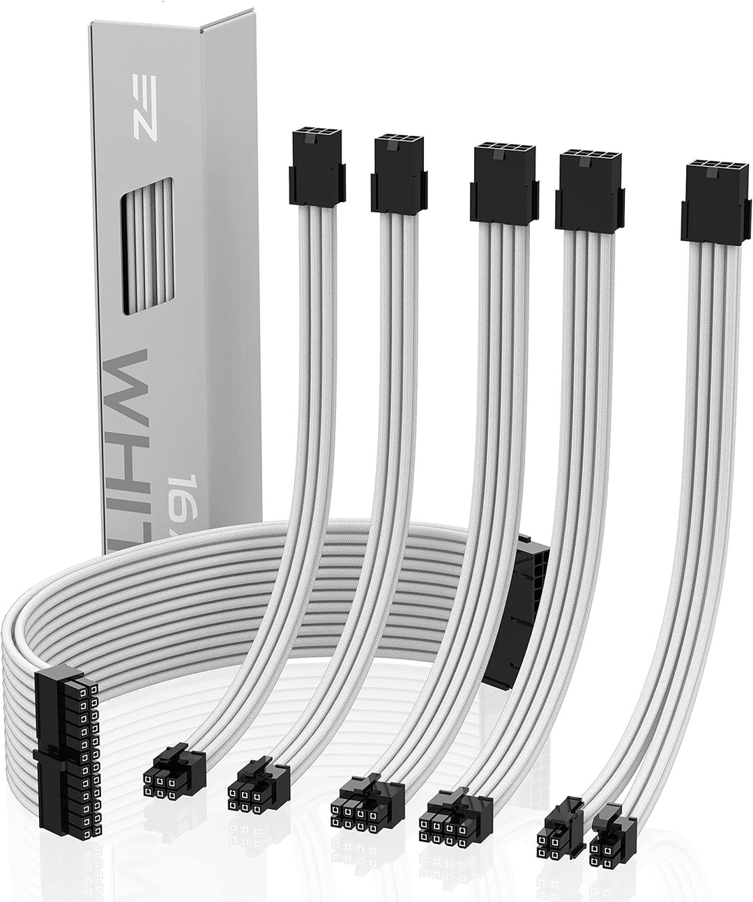 EZDIY-FAB Sleeved Cable - Kabelverlängerung für Stromversorgung mit Combs 24 PIN 8PIN 6PIN 4 + 4 PIN