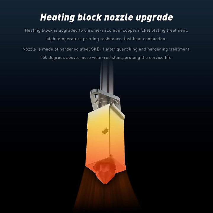 Upgrade TZ2.0 Bimetall Heatbreak Hotend w/überzogener Kupfer Heizblock Silikon Socke Hohe Temperatur