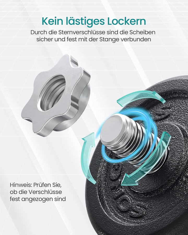 SONGMICS Hanteln, Hantelset aus Gusseisen, verstellbar, für Männer und Frauen, Workout, Fitnesstrain