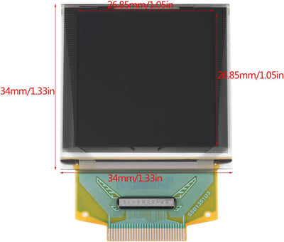 OLED Farbdisplay Grafikmodul 128 x 128 SSD1351 Serial periphere Schnittstelle DIY