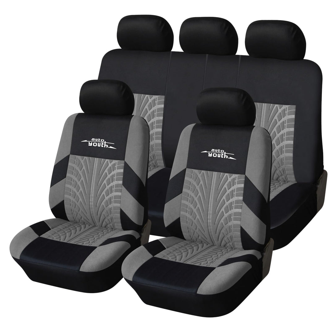 AUTOYOUTH Autositzbezüge Universal Fit Komplettset Autositzschoner Reifenschienen Autositzzubehör, G