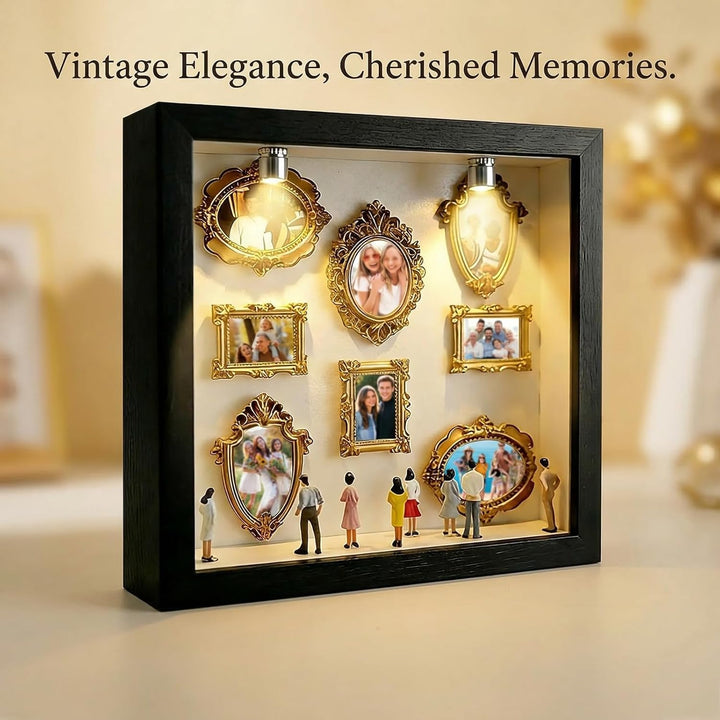 Dandin DIY Mini Museum Silhouette Box, Mini Menschen Figuren Museum, Minis Picture Frames Mit Beleuc