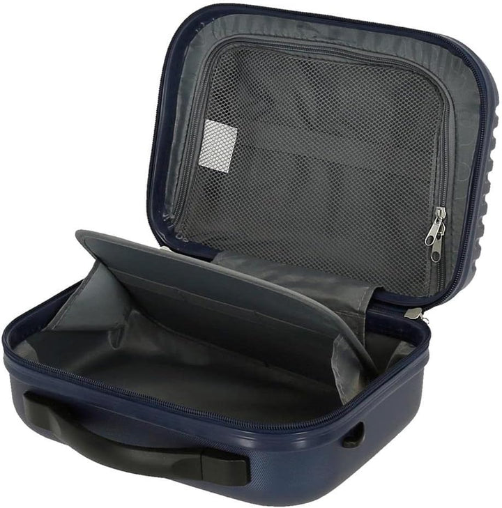 Roll Road India Anpassungsfähiger Schönheitsfall Blau 29x21x15 cms ABS Marine, Marine