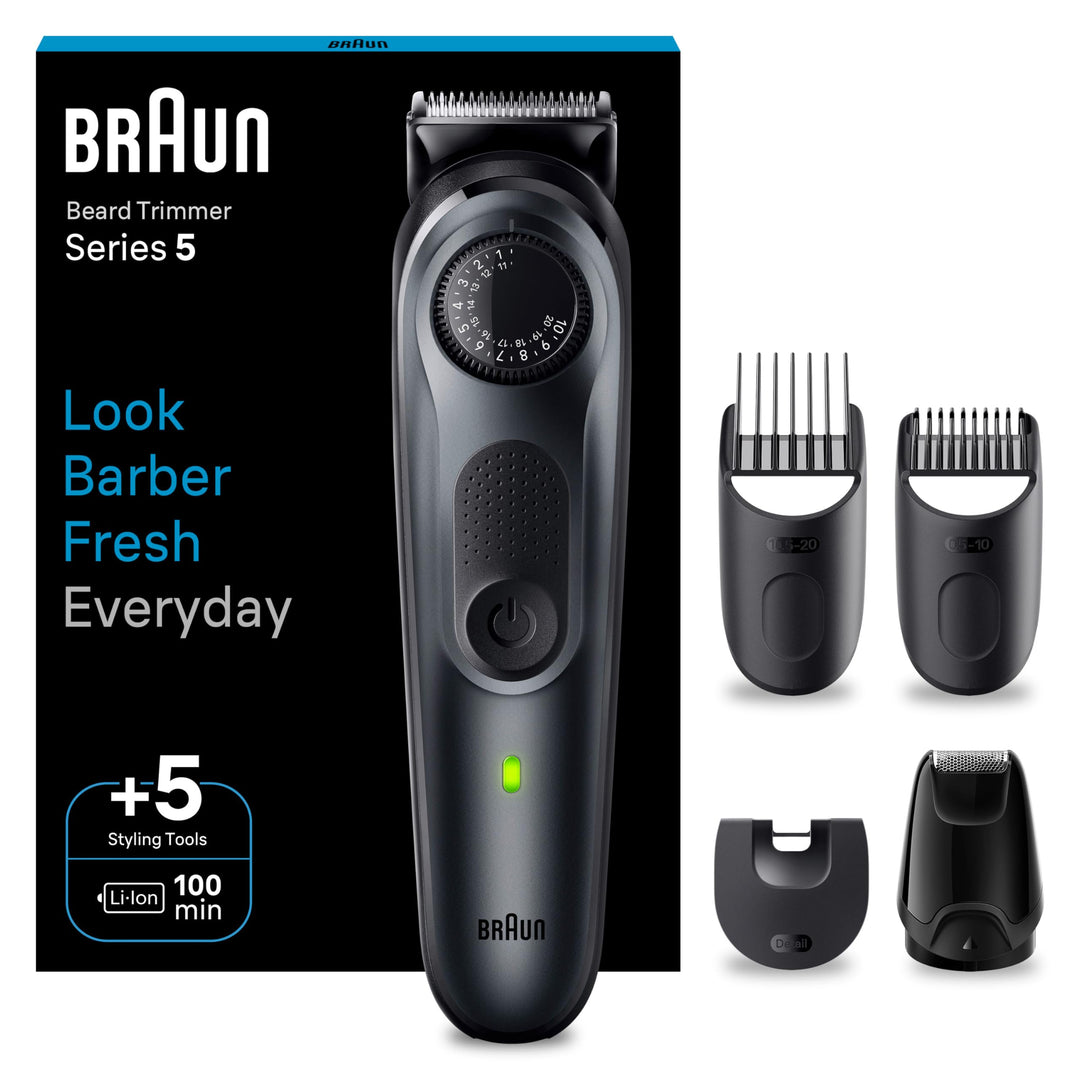 Braun Barttrimmer, Bartschneider/Trimmer/Haarschneider Herren, Haarschneidemaschine mit ultrascharfe