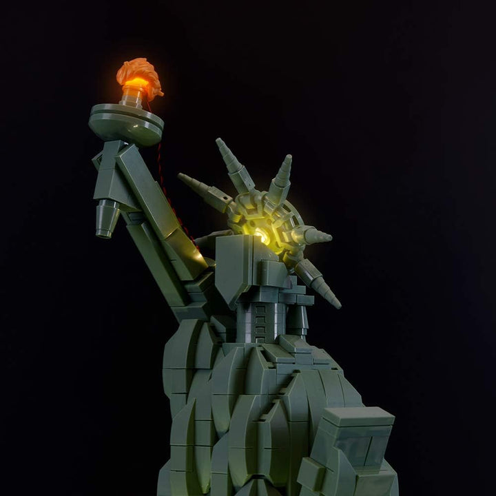 Briksmax Led Beleuchtungsset für Architecture Freiheitsstatue, Kompatibel Mit Lego 21042 Bausteinen