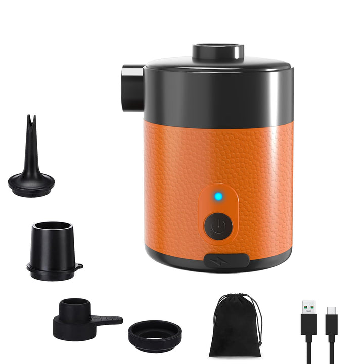 Mojimdo Mini Elektrische Luftpumpe Akku 4000 mAh – Tragbare Pumpe, 5000 Pa, 450 L/Min, Kabellos, 2-i