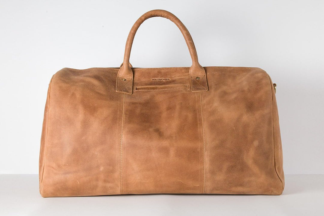 HOLZRICHTER BERLIN No 13-1 (L) - Premium Weekender Reisetasche, Sporttasche und Handgepäck aus Leder