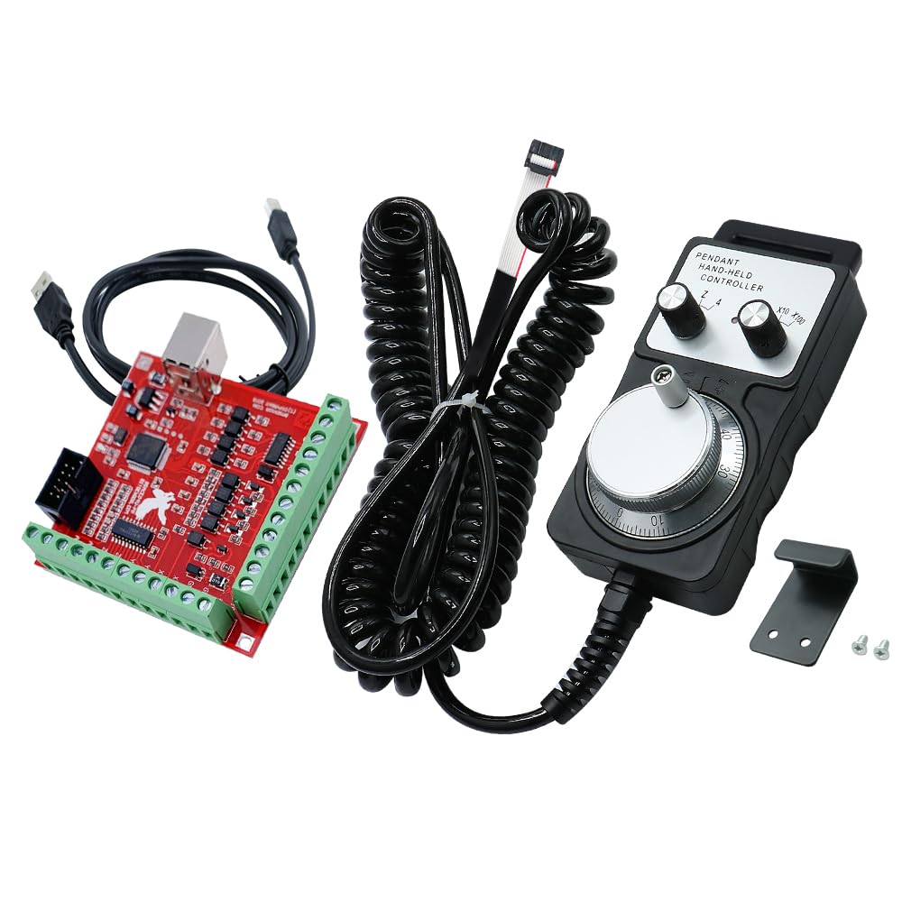 4-Achsen-Handrad-Controller mit MACH3-Schnittstellenplatine, USB-CNC-Anhänger, manuelles Steuersyste