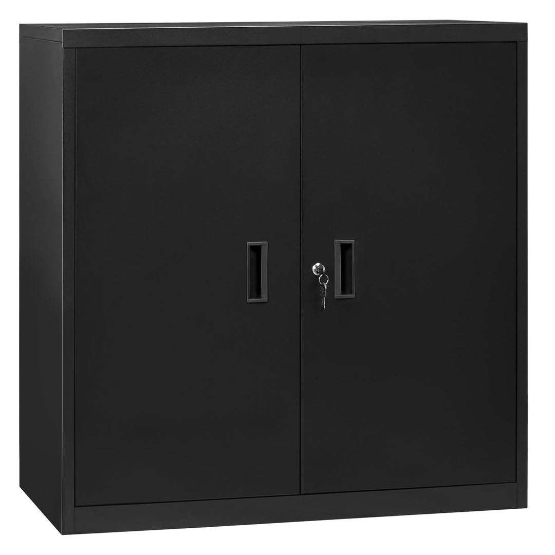 WOLTU Aktenschrank abschliessbar, Ordnerschrank mit höhenverstellbarem Einlegboden, Metallschrank mi