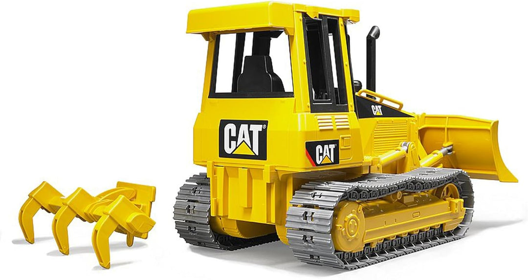 bruder 02443 - Cat Kettendozer inklusive Heckadapter - 1:16 BAU-Fahrzeug Baustelle Baumaschine Plani