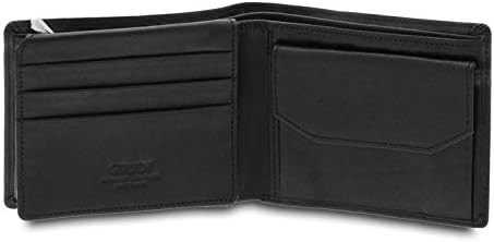 Giudi Herrenbrieftasche, Kartenhalter, Rindsleder, echtes Leder, Made in Italy Schwarz, Schwarz
