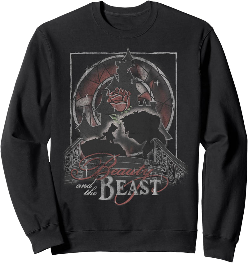 Disney Beauty And The Beast Belle And Best Staircase Poster Sweatshirt