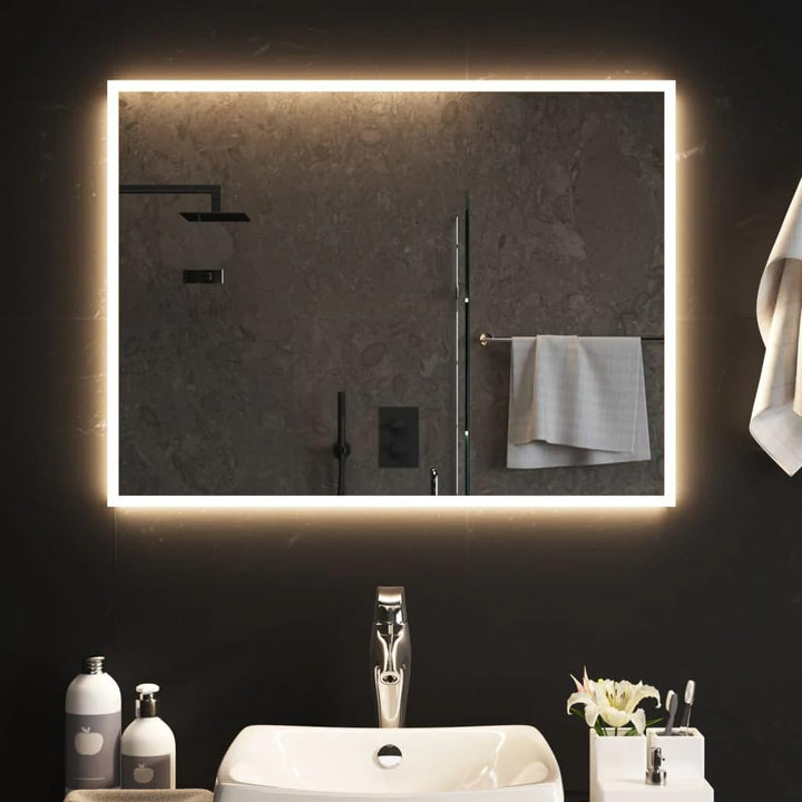 vidaXL LED-Badspiegel 80x60 cm 80 x 60 cm, 80 x 60 cm