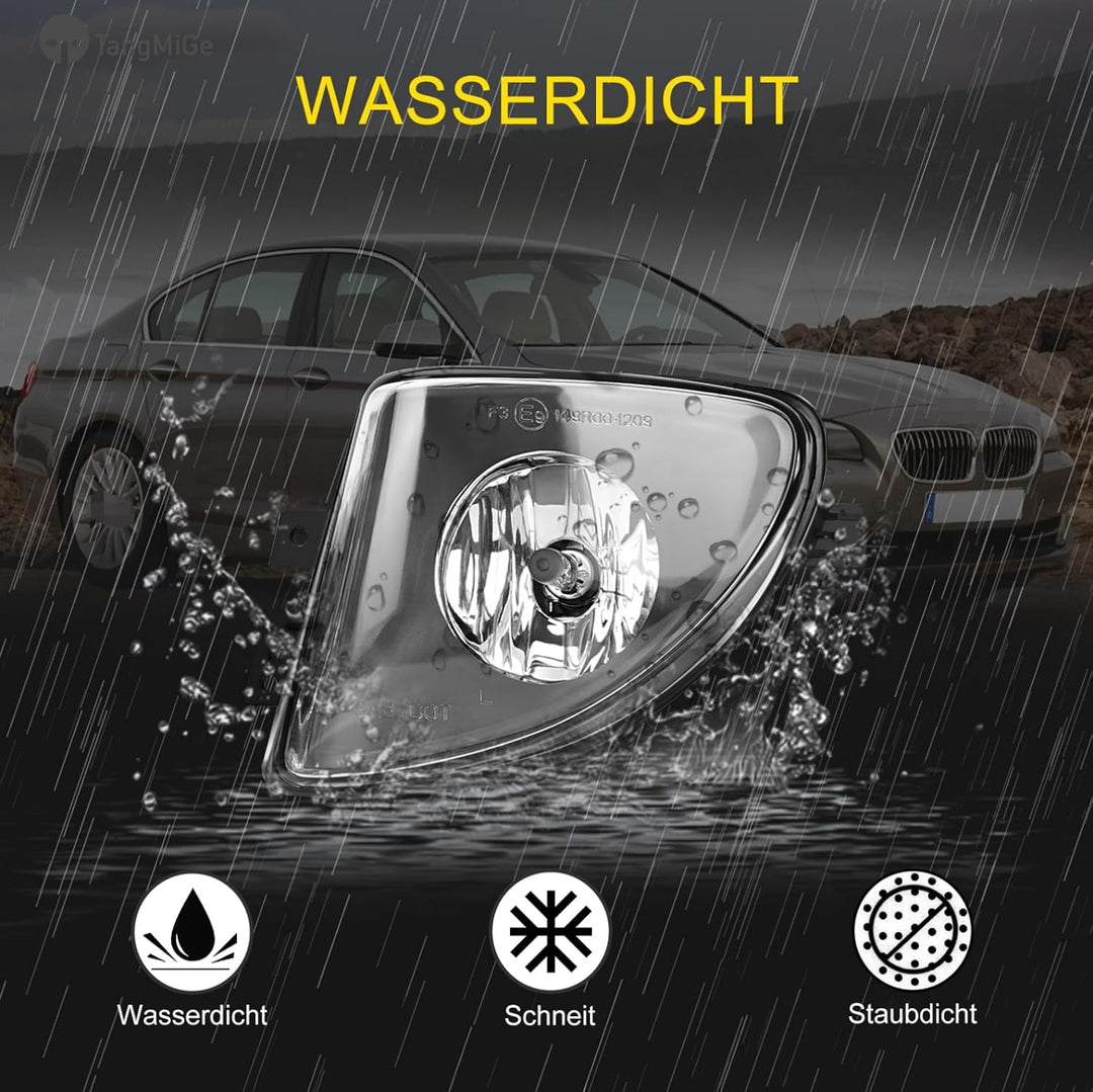 TangMiGe Nebelscheinwerfer Kompatibel mit BMW 5er F10 F11 01/2009-06/2013, für Standard Stossstange,