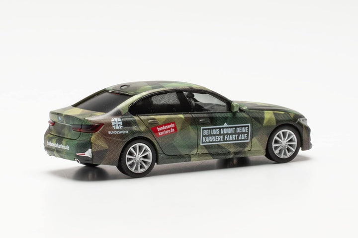 Herpa Modellauto BMW 3er Limousine „Bundeswehr Personal“, originalgetreu im Massstab 1:87, Auto Mode