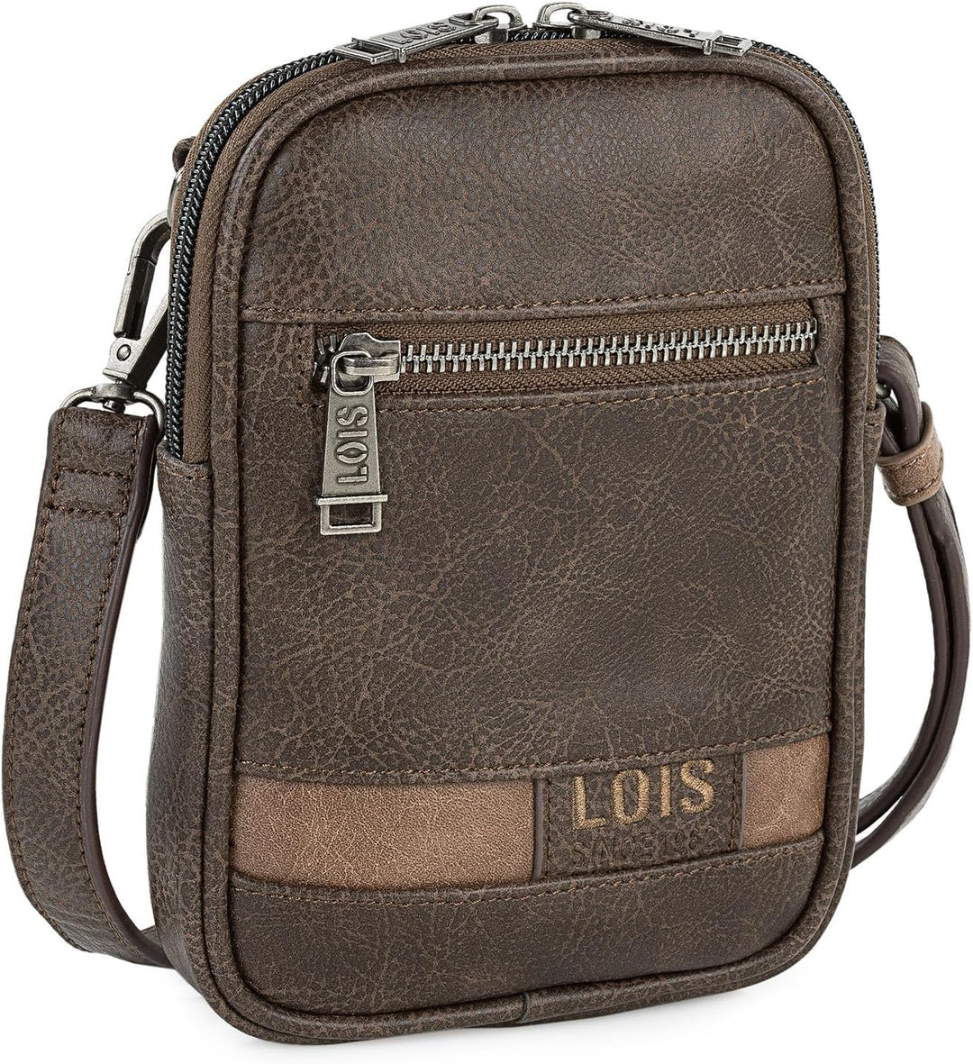 Lois - Umhängetasche Herren Klein mit Verstellbarem Riemen - Handytasche zum Umhängen Herren, Herren