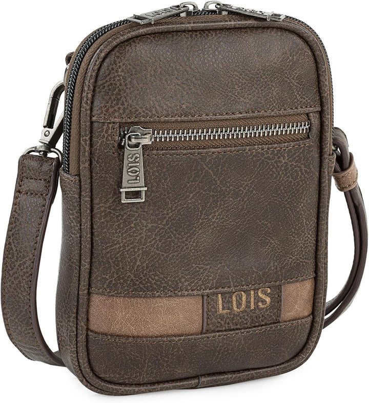 Lois - Umhängetasche Herren Klein mit Verstellbarem Riemen - Handytasche zum Umhängen Herren, Herren