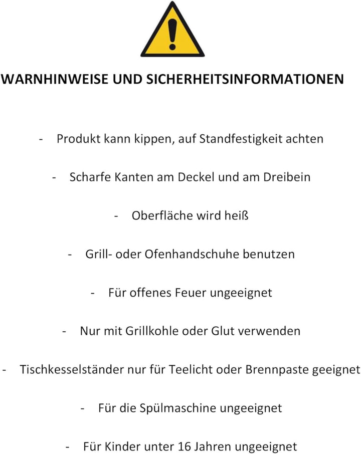 Bratpfanne Grillpfanne Paellapfanne Feuerschale rund 42cm für Dreibein-Grill