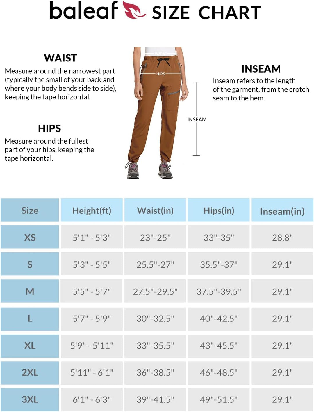 BALEAF Damen Outdoorhose Wanderhose Wasserdicht Schnelltrocknend Leicht Trekkinghose Capris UV Schut