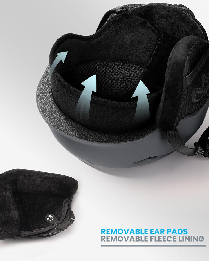 OutdoorMaster Skihelm-Set, Snowboard-Helm mit Brille für Erwachsene - 12 Belüftungsöffnungen - Skihe