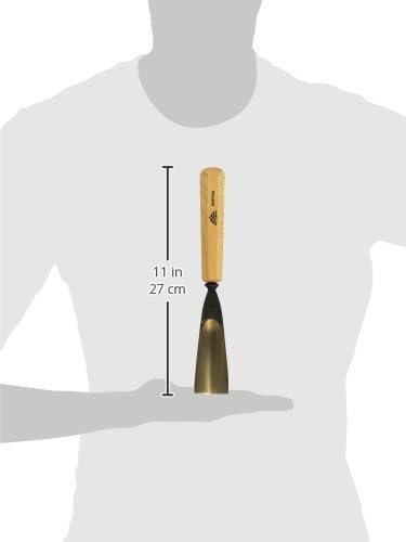 STUBAI Stemmeisen Stechbeitel Serie 52 - Form 7 | Gerades Hohleisen - 40 mm, mit Holzgriff, für Figu