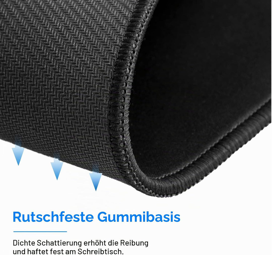 KTRIO Mauspads, 275×215mm Mousepads [30% Grösser] mit Vernähte Kanten, wasserdichte Maus Pads mit Ru