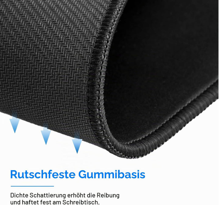 KTRIO Mauspads, 275×215mm Mousepads [30% Grösser] mit Vernähte Kanten, wasserdichte Maus Pads mit Ru