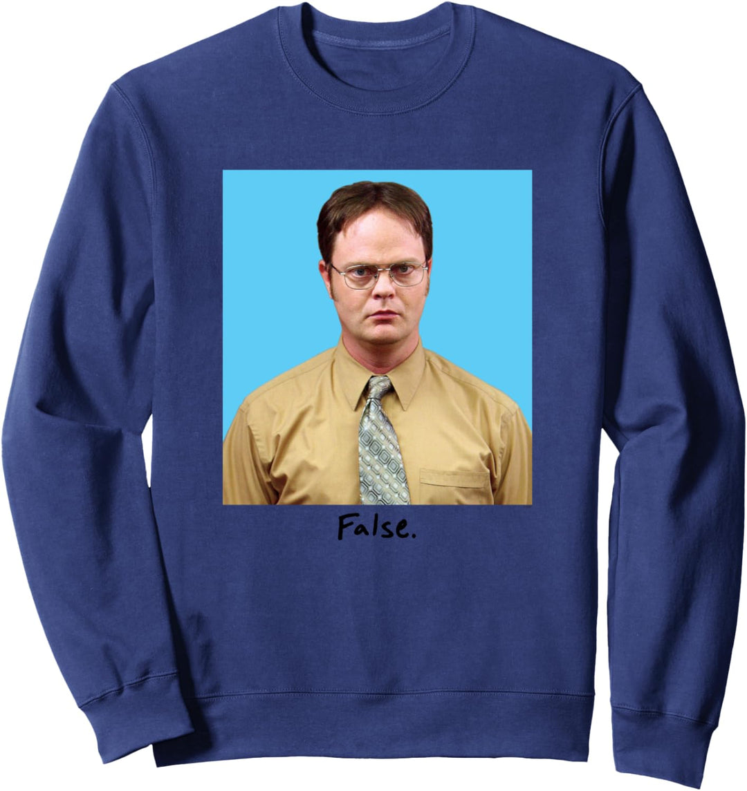 The Office Dwight Falscher Farbblock Vollfarbe Sweatshirt