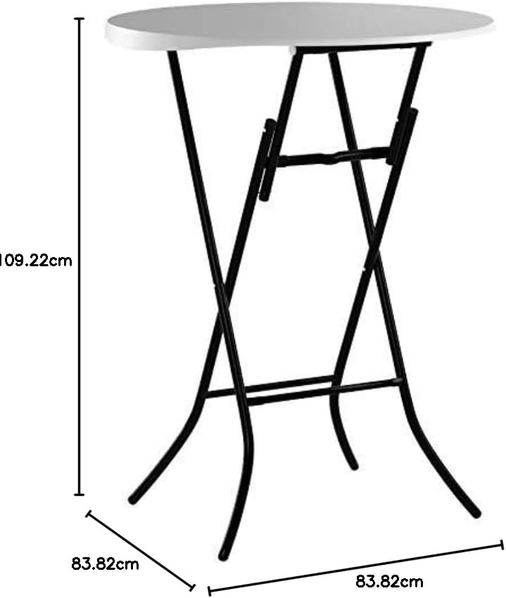 LIFETIME Klapptisch Ø84x110 cm | Weiss | Stehtisch Bistrotisch Kunststoff mit Klappfunktion | UV-bes