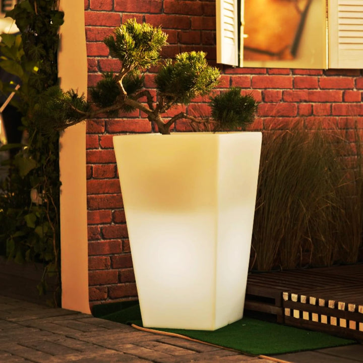Monumo Leuchtender Blumentopf Gross 70 cm x 41 cm x 41 cm | geeignet für Haus, Büro, Garten, Patio,