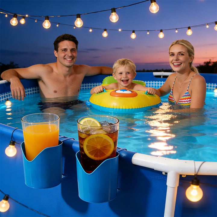Pool Getränkehalter Poolrand, Kunststoff Wasserbecher Hängehalter, Ohne Verschütten Pool Getränkehal