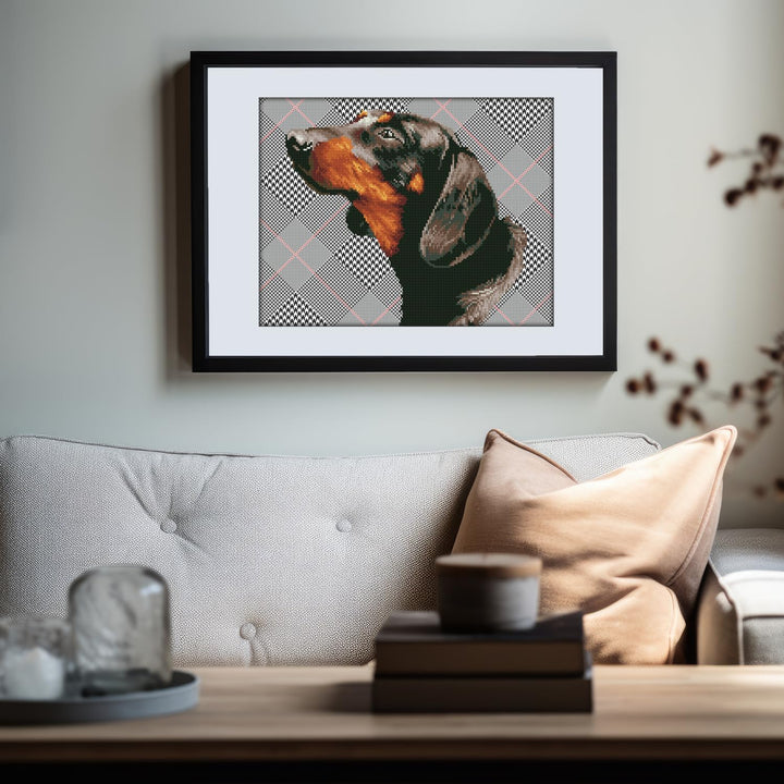 Diamond Dotz DD7-033 Dackel, ca. 47 x 37 cm gross, Diamond Painting, Malen mit Diamanten, funkelndes