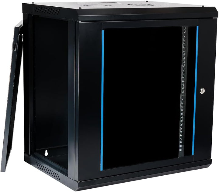 Koscom Connect Netzwerkschrank 12 HE I Serverschrank 19 Zoll I Wandmontage 600 x 450 x 636 mm I voll