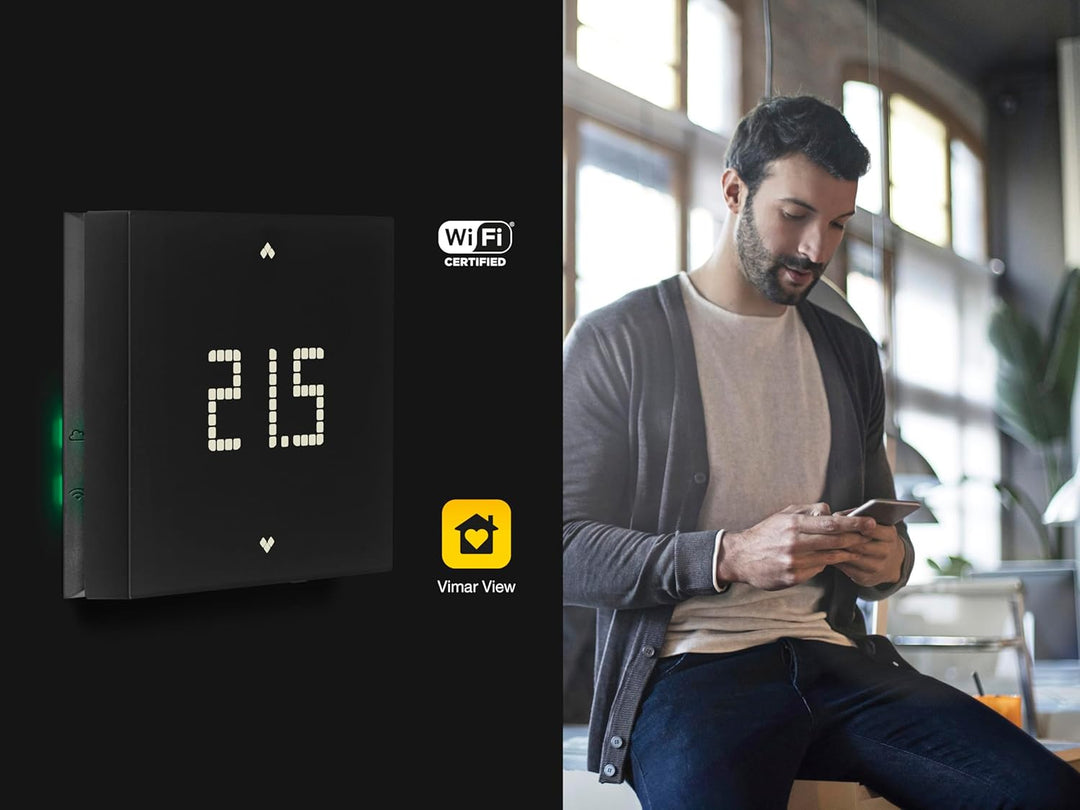Vimar 02912.G Smart Thermostat, kompatibel mit den Sprachassistenten Alexa und Google, lokale Steuer