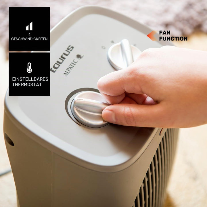 Taurus Heizlüfter | Tropicano Bagno | kompakter Heizlüfter | IP21,Sicherheit | Speziell für das Bade