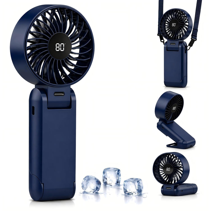 Kizozo Handventilator USB, Mini Ventilator Wiederaufladbar, Tragbar Ventilator klein, Handventilator
