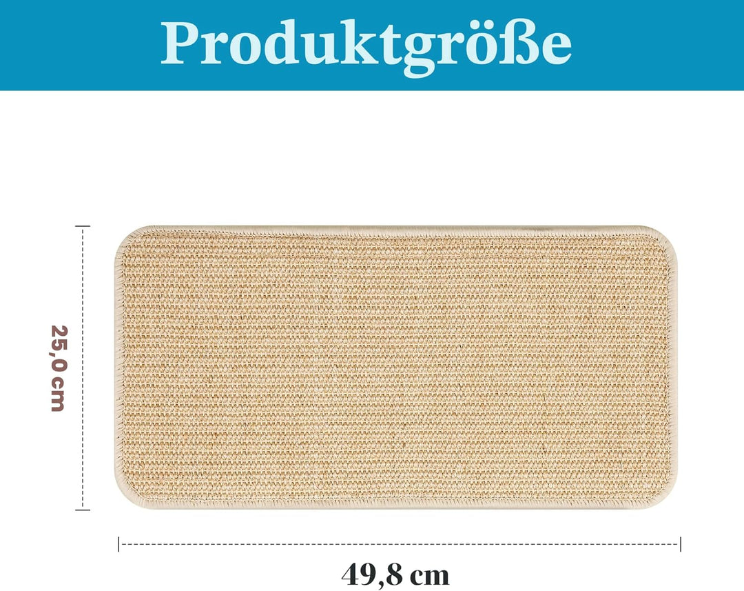 3 Stück Kratzmatte Katze Set,Robust und langlebig,Kratzbretter Katze Sisal,50x25cm,Katzen Kratzbrett
