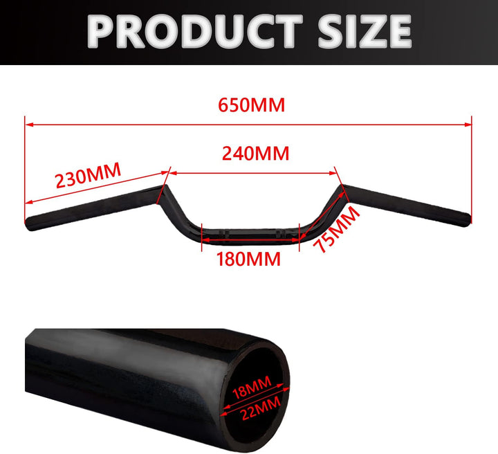 AnXin Motorrad 7/8 "Lenker Cafe Racer Ace Clubman Stil Lenker 22 MM Universal Für Bobber Benutzerdef