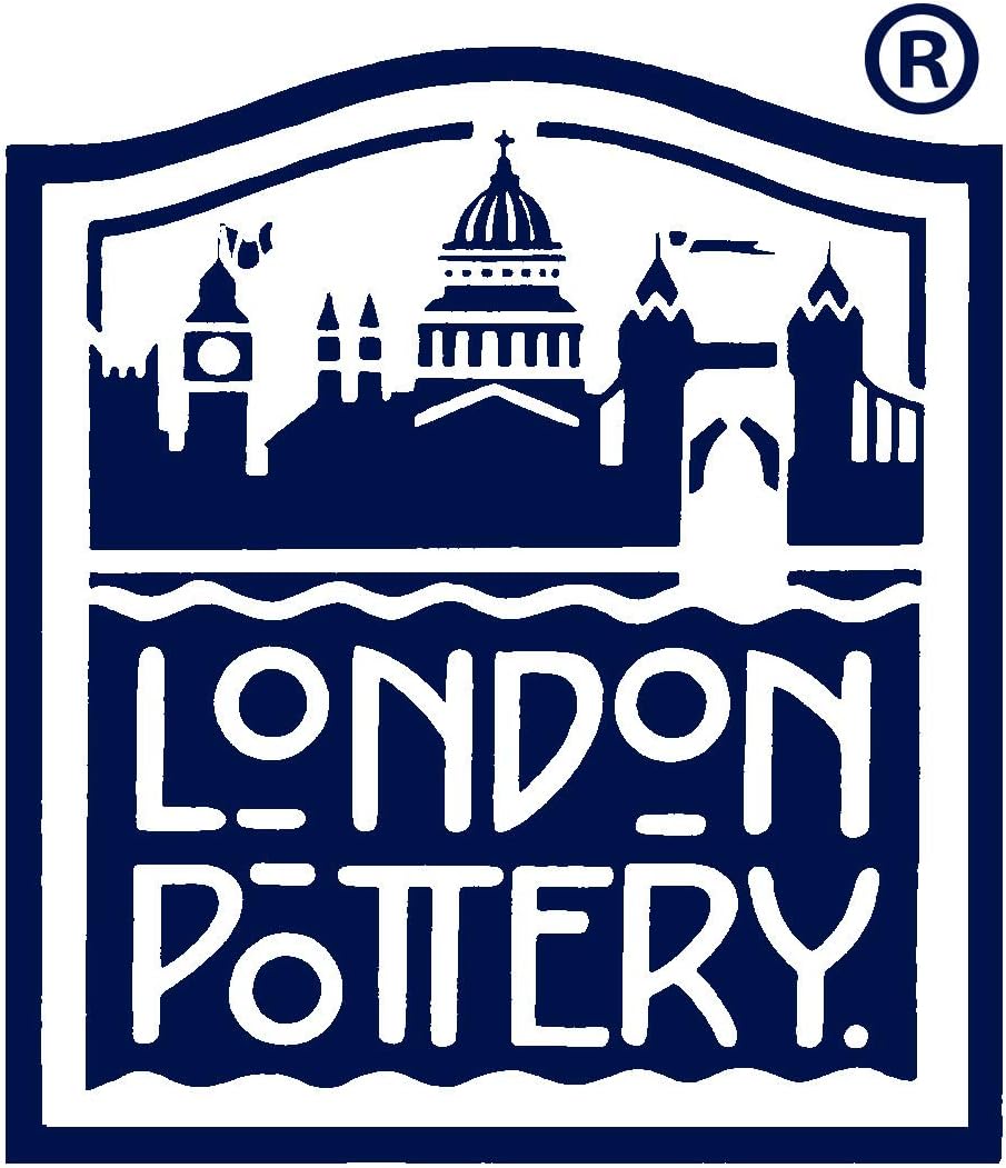London Pottery Teekanne mit Teesieb für losen Tee, Steingut, glänzend, Hellgrau, 4 Tassen (1 Liter)