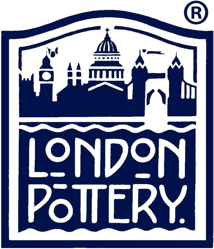 London Pottery Teekanne mit Teesieb für losen Tee, Steingut, glänzend, Hellgrau, 4 Tassen (1 Liter)