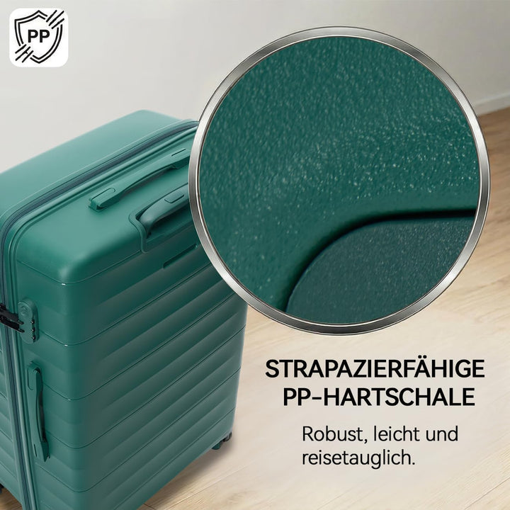 Mariner Koffer Set S+L - Recycelbare PP-Hartschale, vielseitig & robust, leise Doppelrollen, charakt