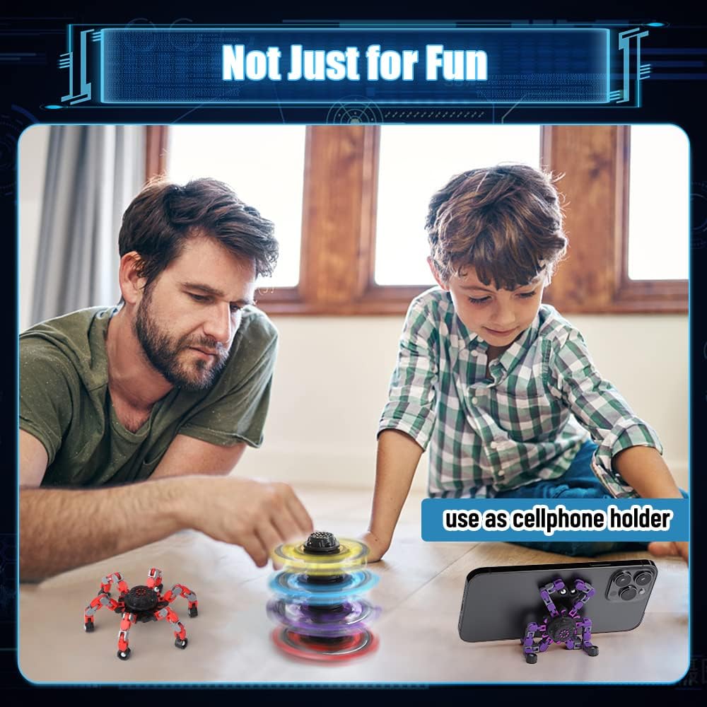 15PCS Roboter Fidget Spinner, DIY Verformbare Fingerspitze Gyro Hand Finger Spinning Schreibtisch Sp