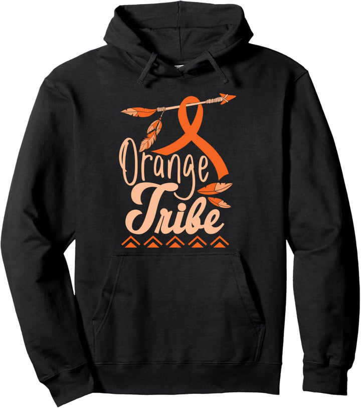 Nierenkrebs-Band-Bewusstseins-Orangen-Stamm Pullover Hoodie