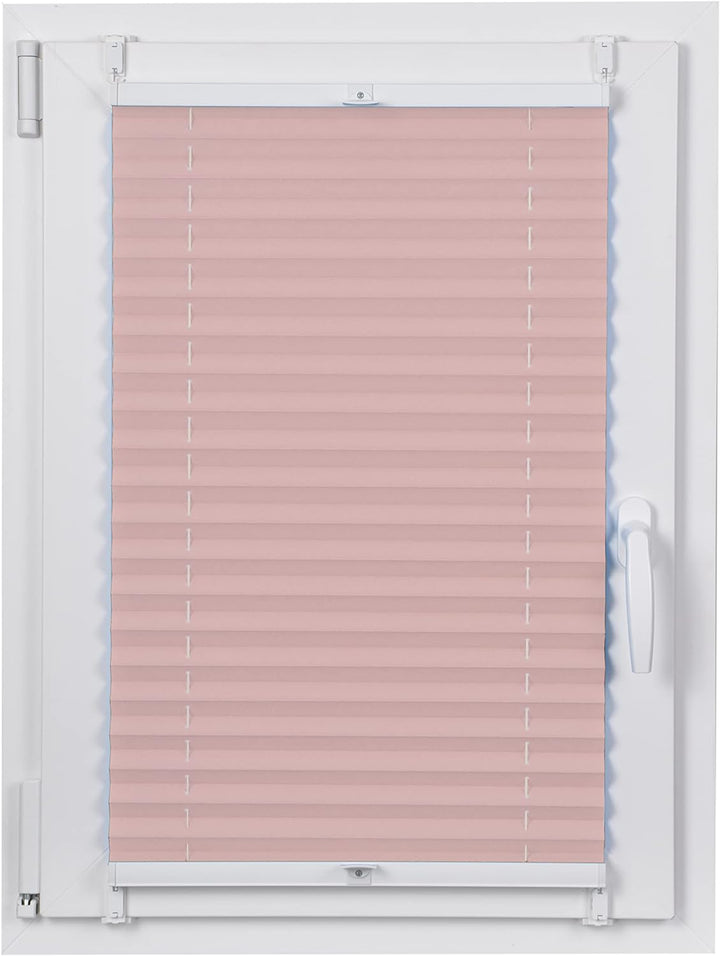 DECOOR Plissee ohne Bohren Thermorollo 80cm x 100cm Faltrollo Rollo für Fenster und Tür Nicht-invasi