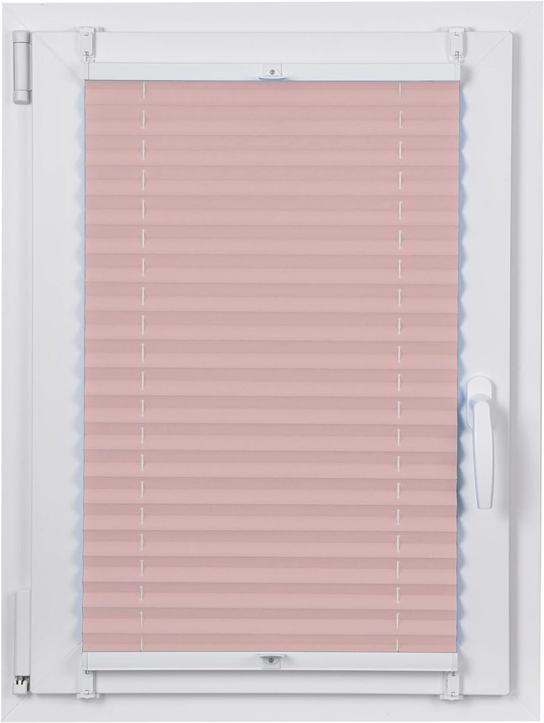 DECOOR Plissee ohne Bohren 30cm x 100cm Faltrollo Rollo für Fenster und Tür Nicht-invasive Fensterja