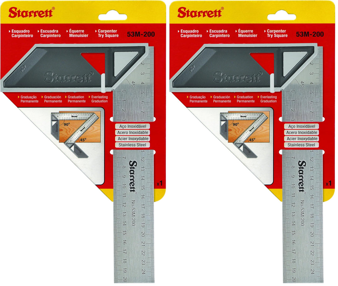 Starrett K53M-200-S Dreikant (Packung mit 2) 200 mm (Packung mit 2), 200 mm (Packung mit 2)