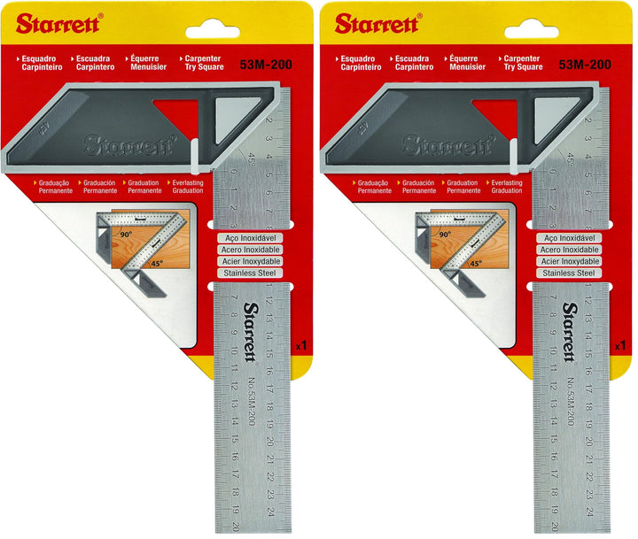 Starrett K53M-200-S Dreikant (Packung mit 2) 200 mm (Packung mit 2), 200 mm (Packung mit 2)