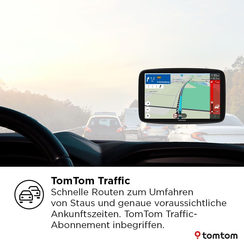 TomTom Pkw-Navi GO Navigator (extra grosses 7-Zoll-Display, Stauvermeidung Dank TomTom Traffic, Kart
